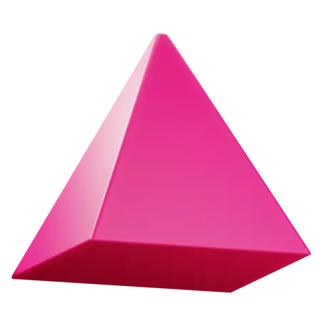 3 D Square Pyramid Shape Illustration 3D Icon