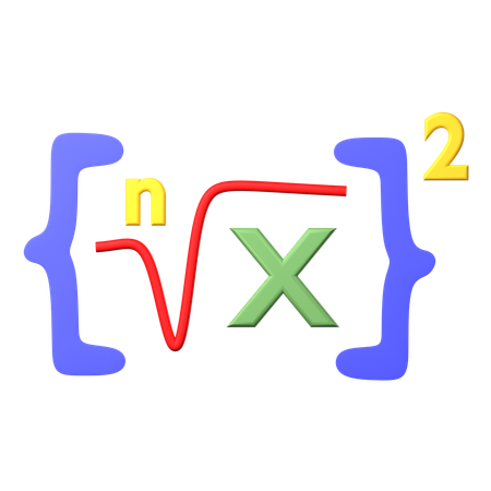 Square Root  3D Icon