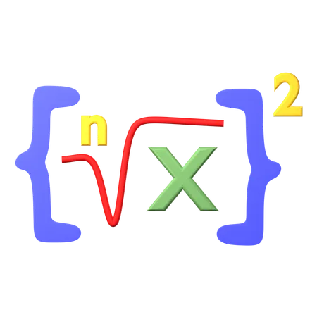 Square Root  3D Icon