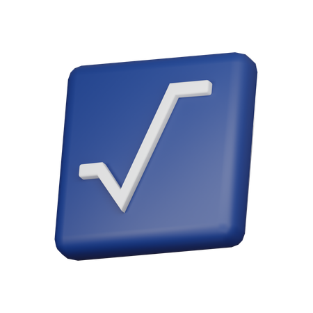 Square root  3D Icon