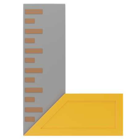 Square Ruler  3D Icon