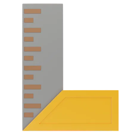 Square Ruler  3D Icon