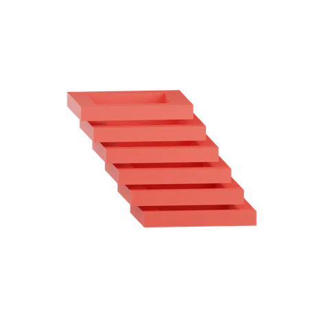 Square Staircase  3D Icon