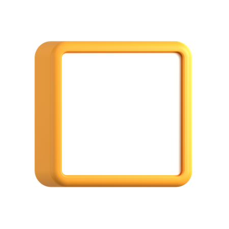 Square Text Box  3D Icon