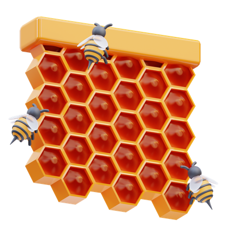 Squared Honeycomb 3D Icon