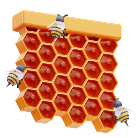 Squared Honeycomb 3D Icon