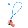 3d squash racket emoji