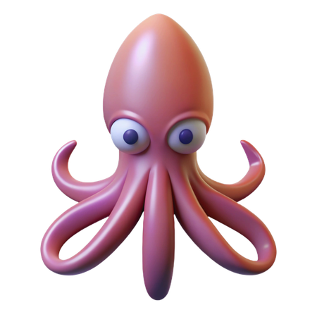 Squid  3D Icon