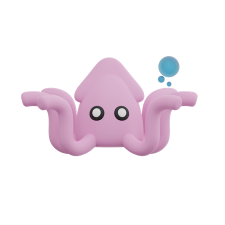 Squid  3D Illustration