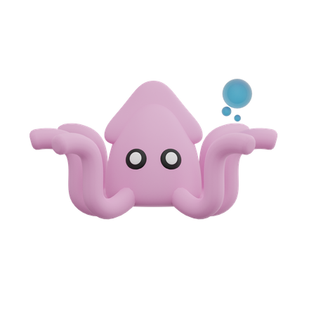 Squid 3D Illustration