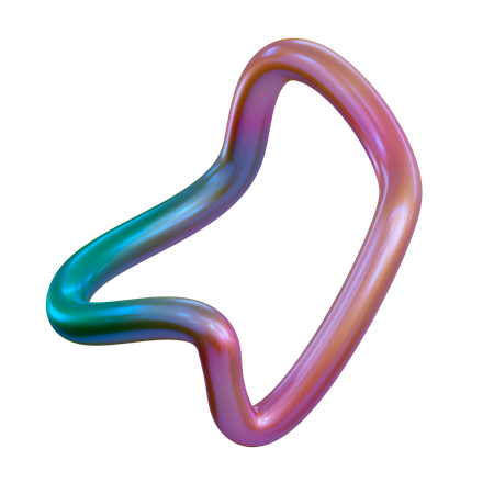 Squiggly line  3D Illustration