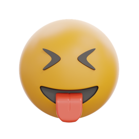 Squinting Face With Tongue  3D Icon