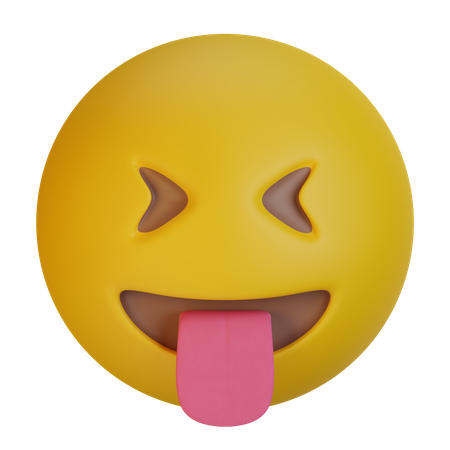 Squinting Face With Tongue  3D Emoji