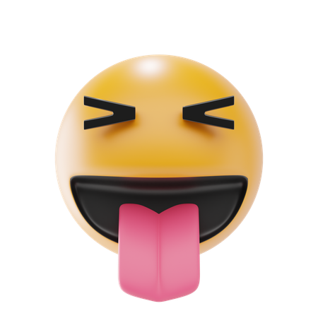 Squinting Face With Tongue  3D Icon