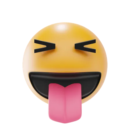 Squinting Face With Tongue  3D Icon