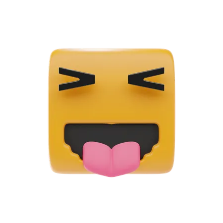 Squinting Face With Tongue  3D Icon