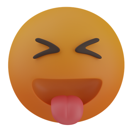 Squinting Face with Tongue  3D Icon