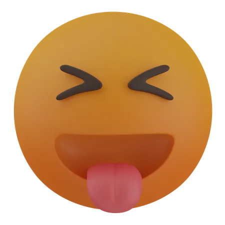 Squinting Face with Tongue  3D Icon