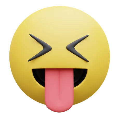 Squinting Face With Tongue  3D Icon