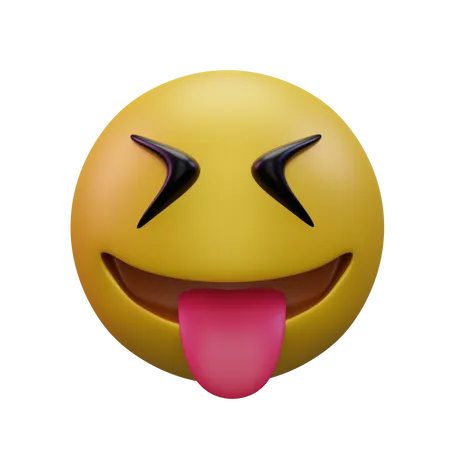 Squinting Face With Tongue  3D Icon