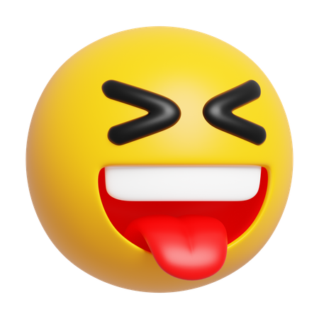 Squinting Face with Tongue Emoji  3D Icon