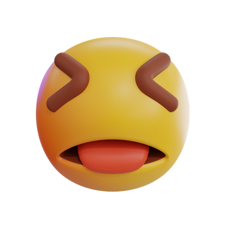 Squinting Laughing Emoji 3D Icon