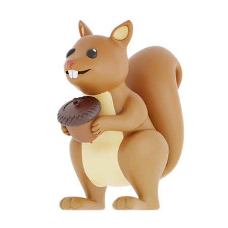 Squirrel  3D Icon