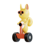 self balancing scooter emoji 3d