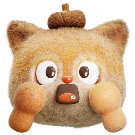 Squirrel Screaming  3D Icon