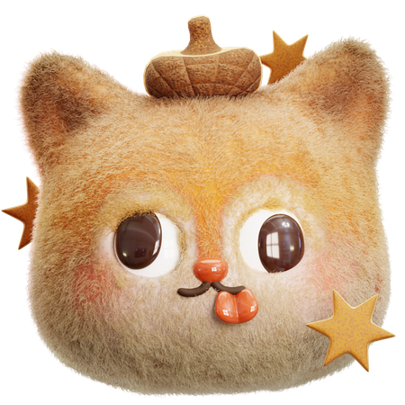 Squirrel Zany Face  3D Icon