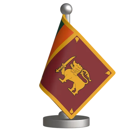 Sri Lanka Desk Flag  3D Icon