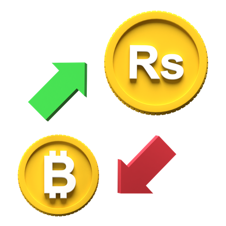 Sri Lankan Rupee Coin Exchange  3D Icon