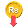 money rate down emoji 3d