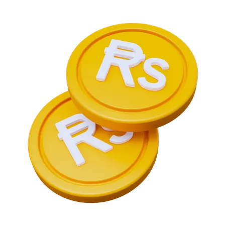 Sri Lankan Rupee Coins  3D Icon