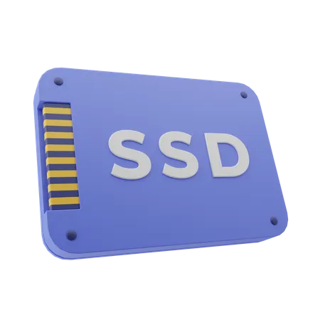 3 D Rendering Of Ssd Sata 3D Illustration