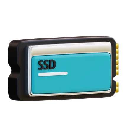 Ilustracion 3 D SSD 3D Icon