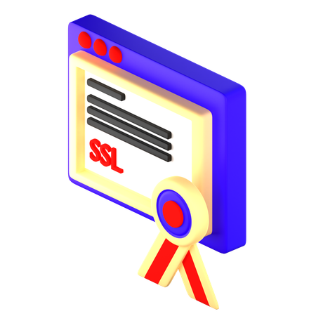 SSL証明書  3D Icon