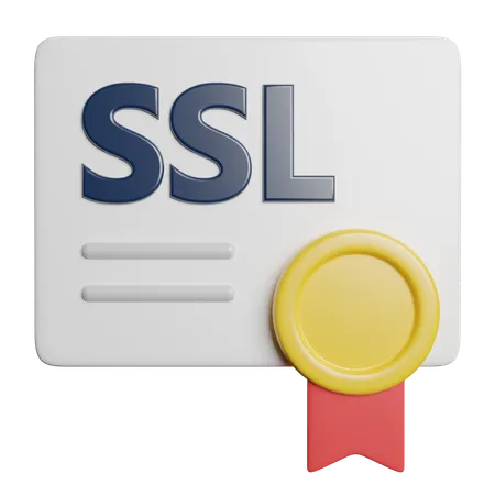 SSL Certificate Network 3D Icon