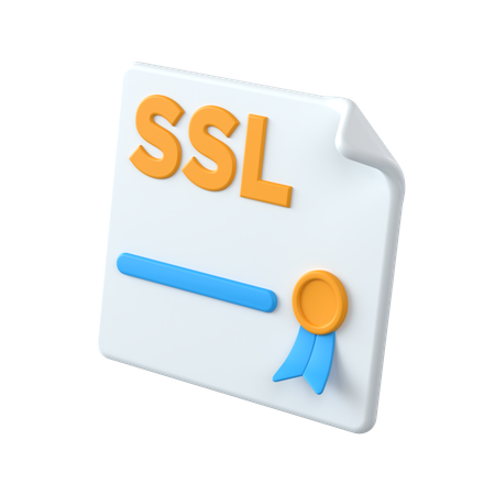 Ssl Certificate  3D Icon