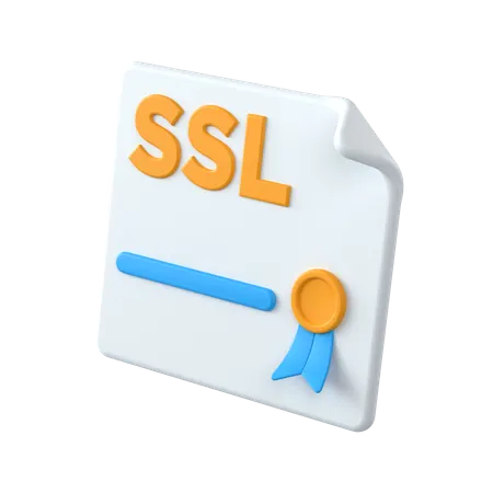 Ssl Certificate  3D Icon