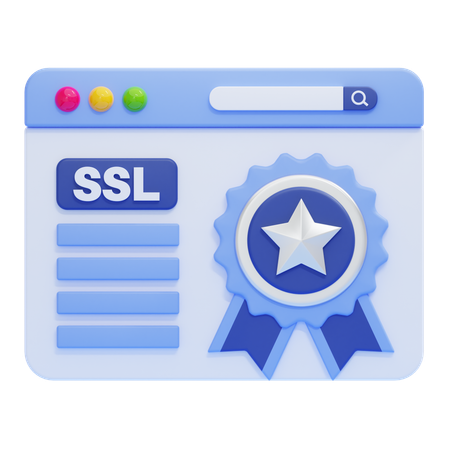 SSL Certificate  3D Icon