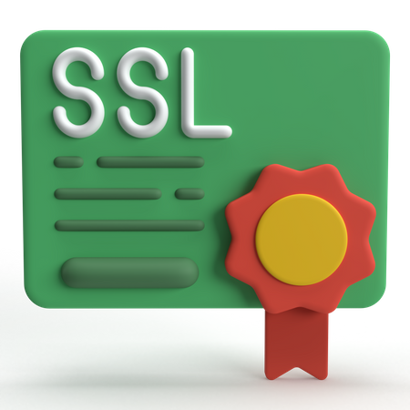 SSL Certificate  3D Icon
