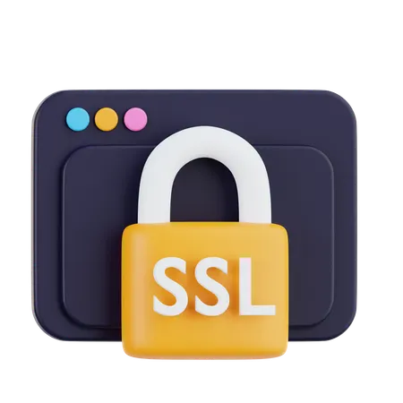 Ssl Security Lock  3D Icon