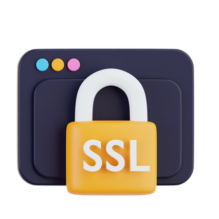 Ssl Security Lock  3D Icon