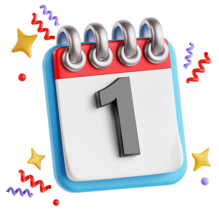 Primeiro calendário  3D Icon