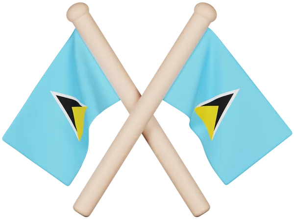 Flagge von St. Lucia  3D Icon