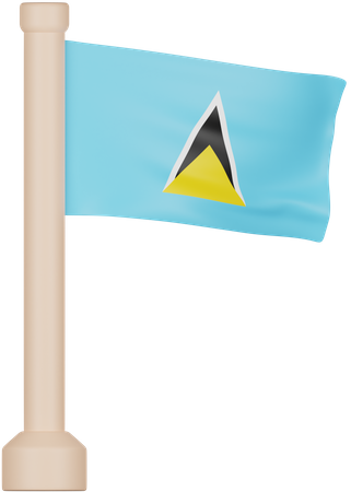 Flagge von St. Lucia  3D Icon