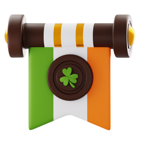 St Pathric Flag  3D Icon