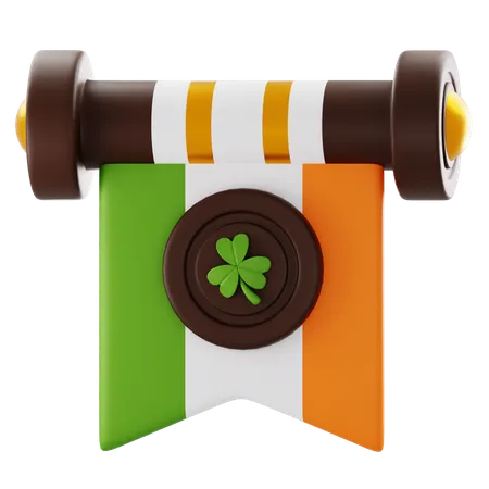 St Pathric Flag  3D Icon