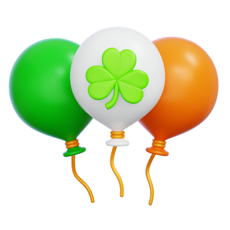 St Patrick Balloons  3D Icon